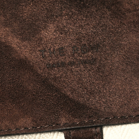 THE ROW Soft Margaux 17 in Mocha Suede Leather AUTHENTIC w/ Receipt - Picture 6 of 10